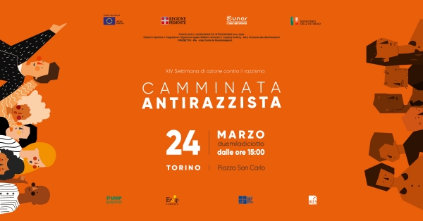 Camminata antirazzista: Torino, sabato 24 marzo 2018 ore 15